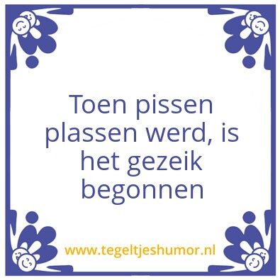 Tegeltje: Pissen