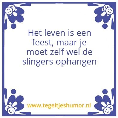 Tegeltje: Feest