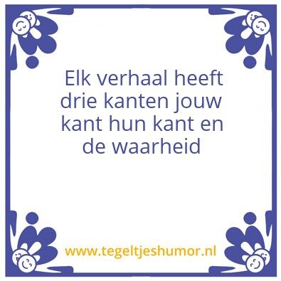 Tegeltje: Waarheid