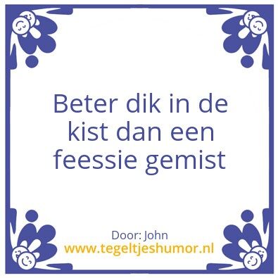 Tegeltje: Dik