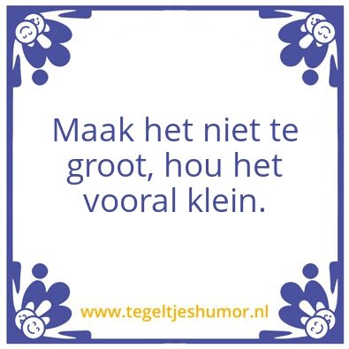 Tegeltje: !