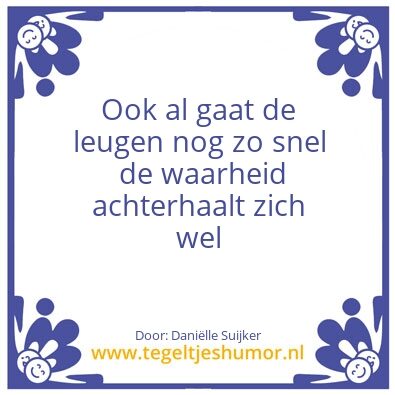 Tegeltje: roddelen/liegen