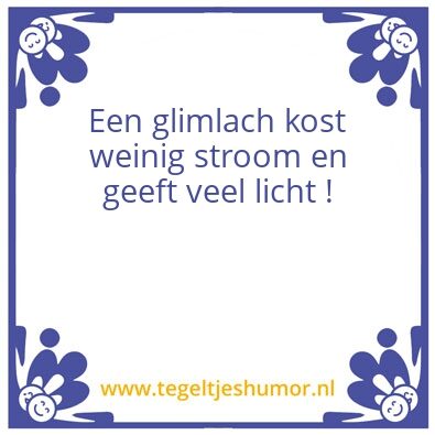 Tegeltje: Lach