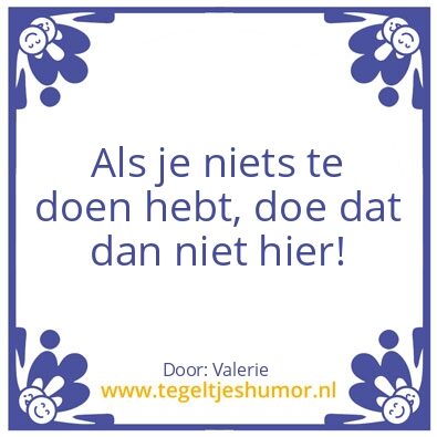 Tegeltje: Rusten verboden