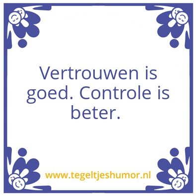 Tegeltje: Trust