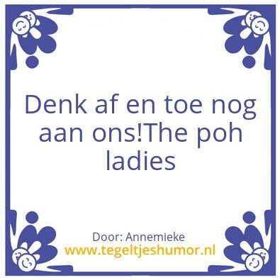 Tegeltje: Poh’s
