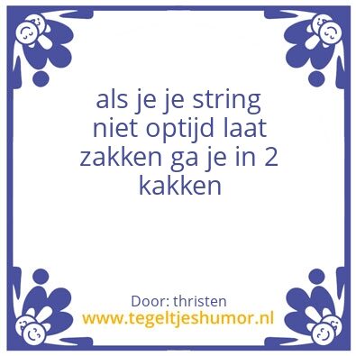Tegeltje: thristen