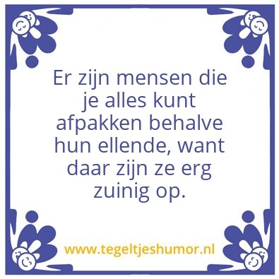 Tegeltje: Ellendig