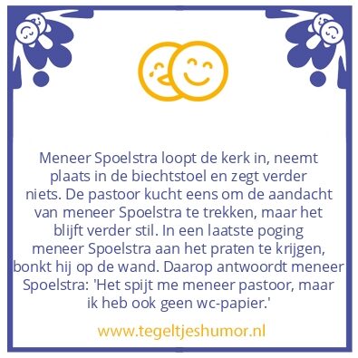 Tegeltje: In de biechtstoel