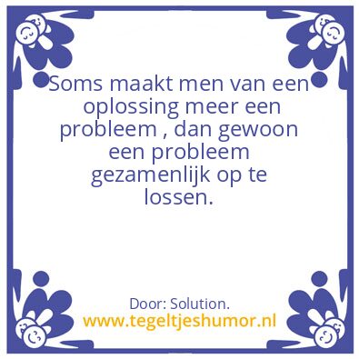Tegeltje: Los op.