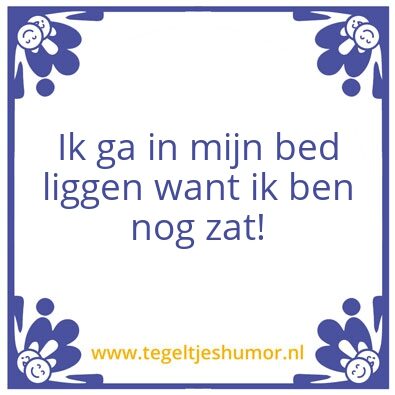 Tegeltje: Zat