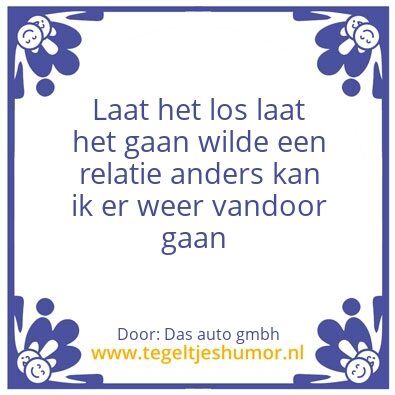 Tegeltje: Laat het los
