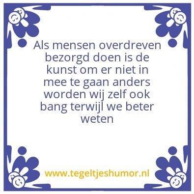 Tegeltje: Te overbezorgde schoonmoeder