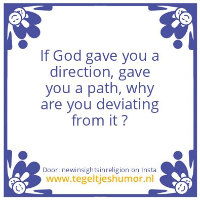 Tegeltje: If God is in your corner..