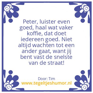 Tegeltje: Peter