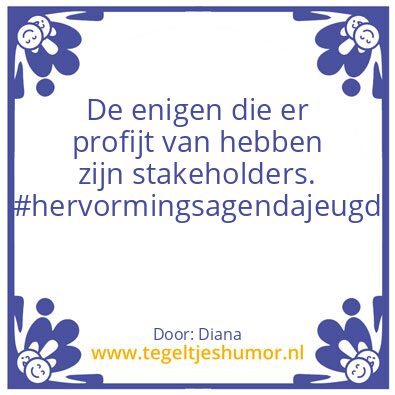 Tegeltje: Hervormingsagendajeugd