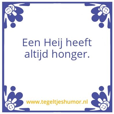Tegeltje: Honger