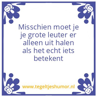 Tegeltje: Leuter