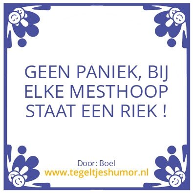 Tegeltje: Er is altijd een oplossing.