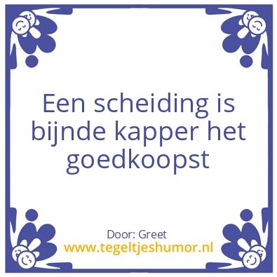 Tegeltje: Scheiding