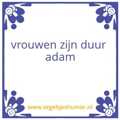 Tegeltje: adam