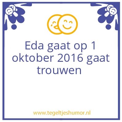 Tegeltje: Eda