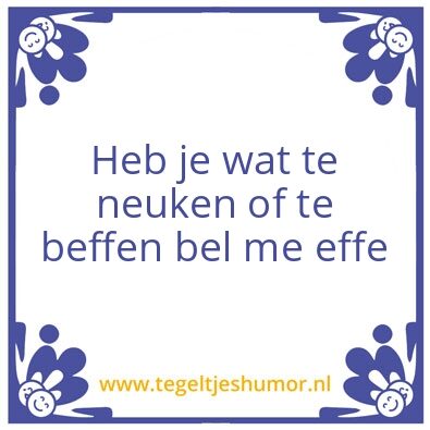 Tegeltje: Bellen