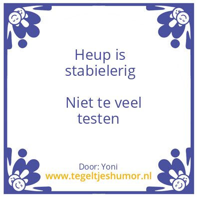 Tegeltje: Stabielerig
