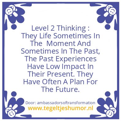 Tegeltje: Level 2 Thinking