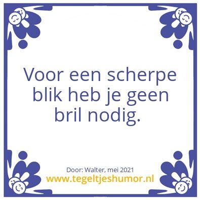 Tegeltje: Bril