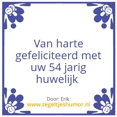 Tegeltje: 54 jaar
