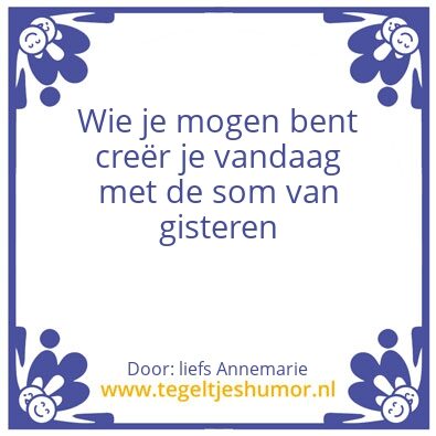 Tegeltje: Aan Joke