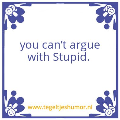 Tegeltje: Logistics wisdom