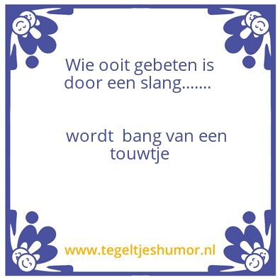 Tegeltje: gezegde
