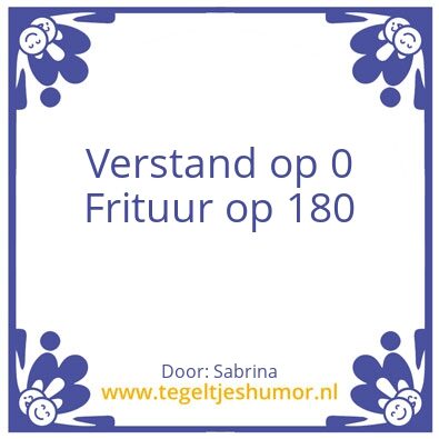 Tegeltje: Frituur