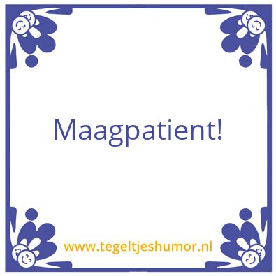 Tegeltje: Maag