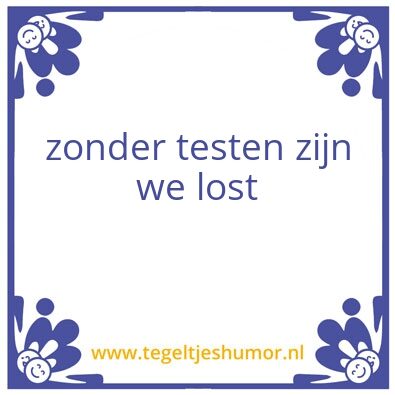 Tegeltje: test