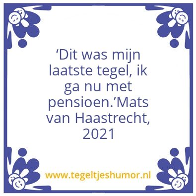 Tegeltje: Matser