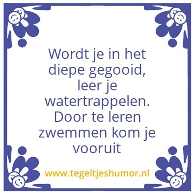 Tegeltje: zwemmen