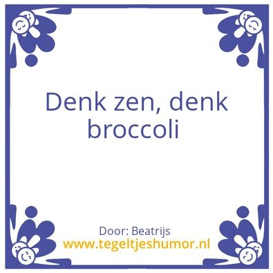 Tegeltje: Broccoliserie