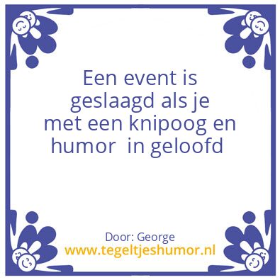 Tegeltje: Event