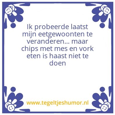 Tegeltje: Eten