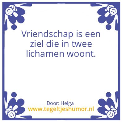 Tegeltje: Vriendschap