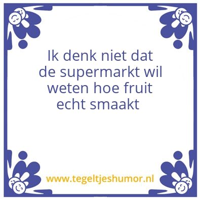 Tegeltje: Fruit