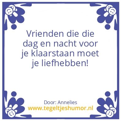 Tegeltje: Vrienden