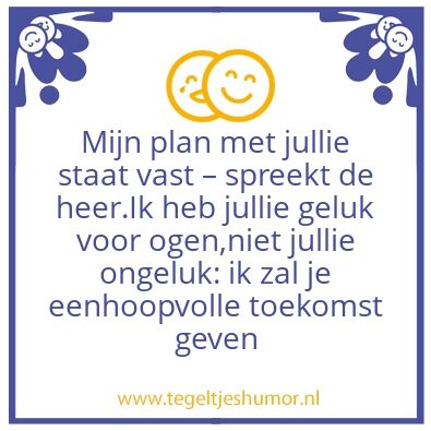 Tegeltje: Jeremia 29:11