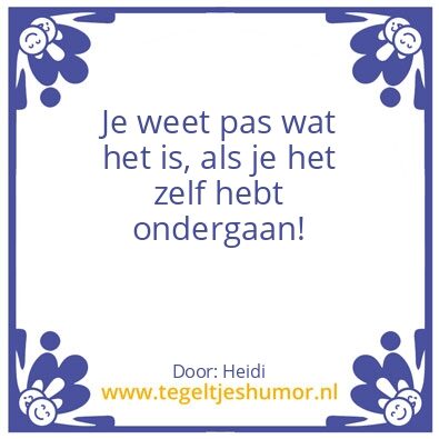 Tegeltje: zelf