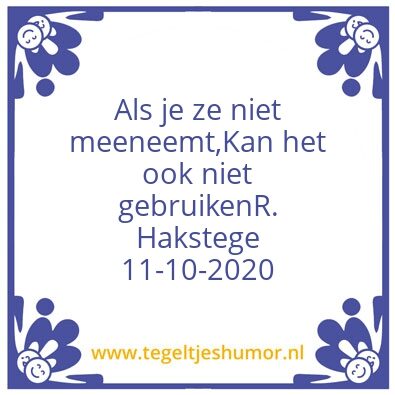 Tegeltje: Hakstege