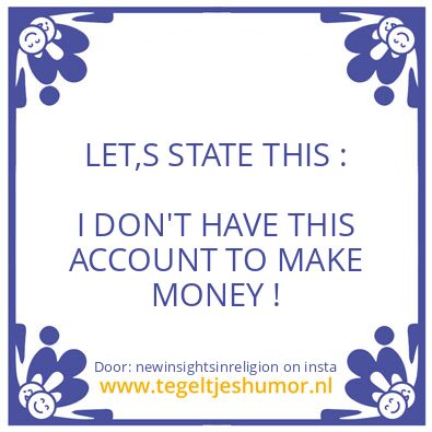 Tegeltje: For the record. !