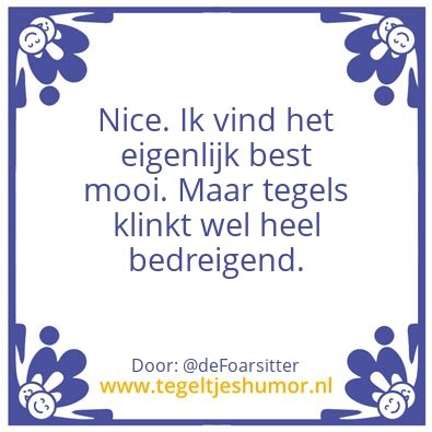 Tegeltje: Ik volg de lijn-Klos
